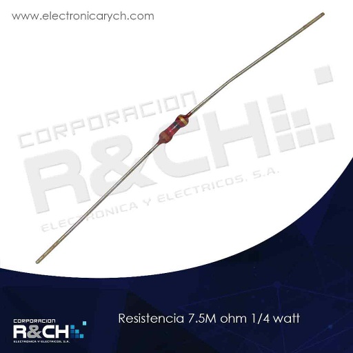 [RX-7.5M/14] RX-7.5M/14 resistencia 7.5M ohm 1/4 watt