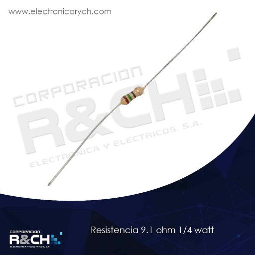 [RX-9.1/14] RX-9.1/14 resistencia 9.1 ohm 1/4 watt