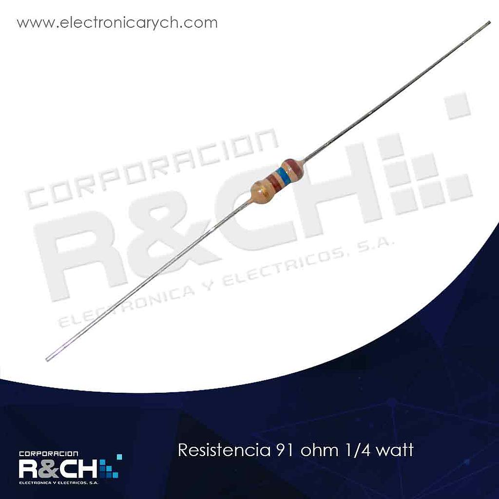 RX-91/14 resistencia 91 ohm 1/4 watt