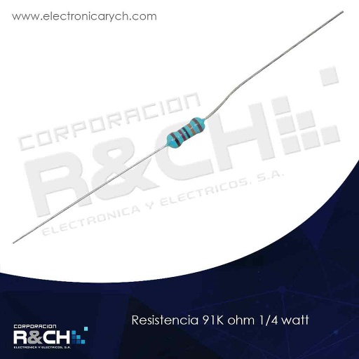 [RX-91K/14] RX-91K/14 resistencia 91K ohm 1/4 watt
