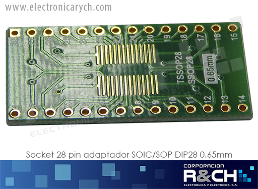 [SK-280.65] SK-280.65 socket 28 pin adaptador SOIC/SOP DIP28 0.65mm