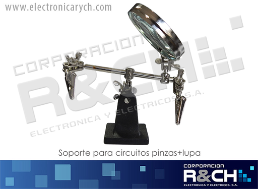 [SP-PL] SP-PL soporte para circuitos pinzas+lupa tercera mano