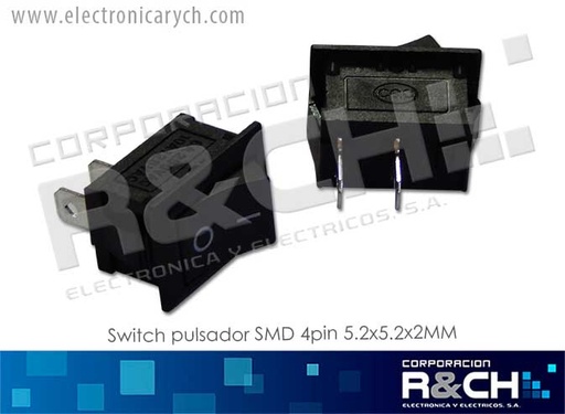 [SW-1026 (ec-2505)] SW-1026 switch 1 polo 1 tiro 6A 250V negro 2 pines tipo Rocker