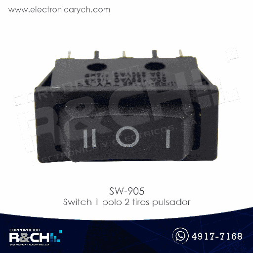 [SW-905] SW-905 Switch 1 polo 2 tiros pulsador