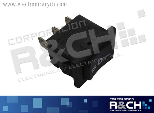 [SW-1086] SW-1086 switch 1 polo 2 tiros 6A neg. mini. push on-off-on