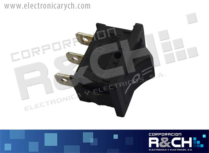 SW-1056 switch 1 polo 3 tiros 6A negro miniatura ON-OFF-ON ...