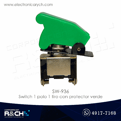[SW-936] SW-936 switch 1 polo 1 tiro con protector verde