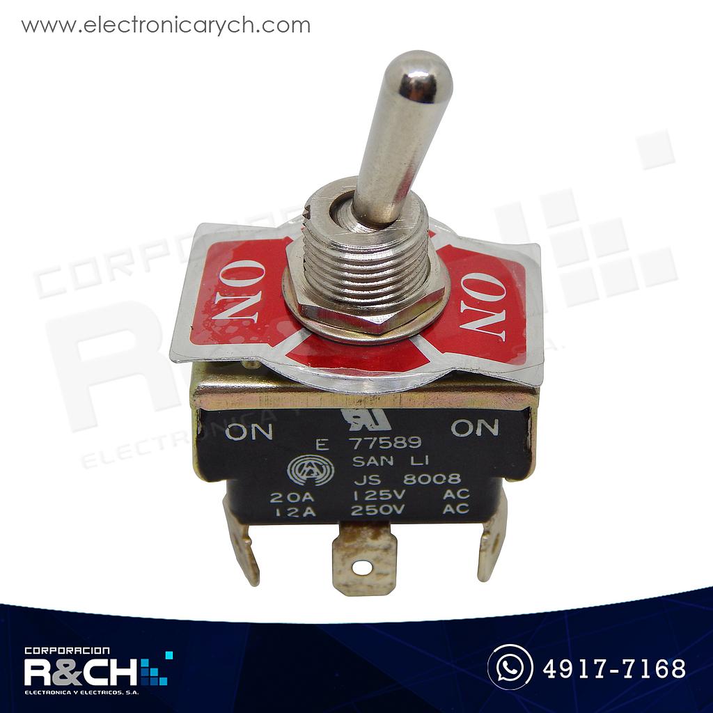 SW-DPDT-PG20A Switch 2 polos 2 pos palanca grande 20A