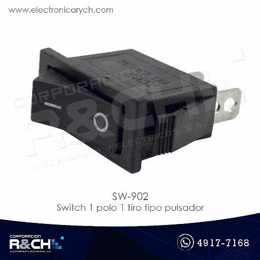 [SW-902] SW-902 Switch 1 polo 1 tiro tipo pulsador
