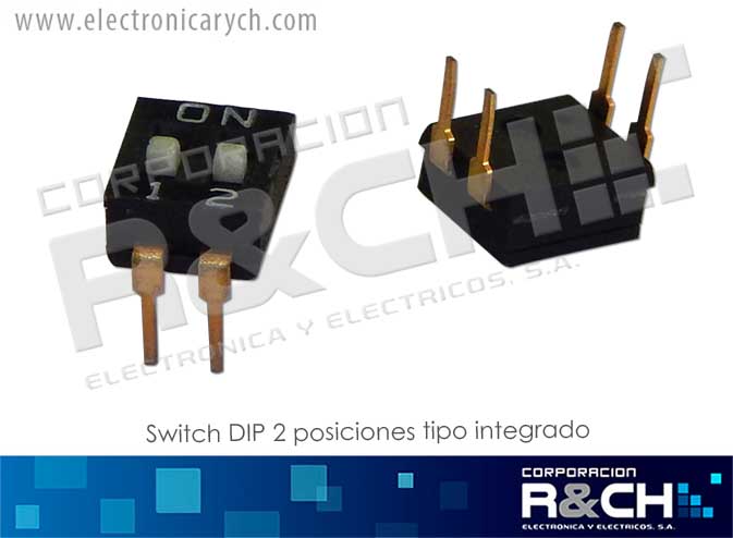 SW-DIP2I switch DIP 2 posiciones tipo integrado