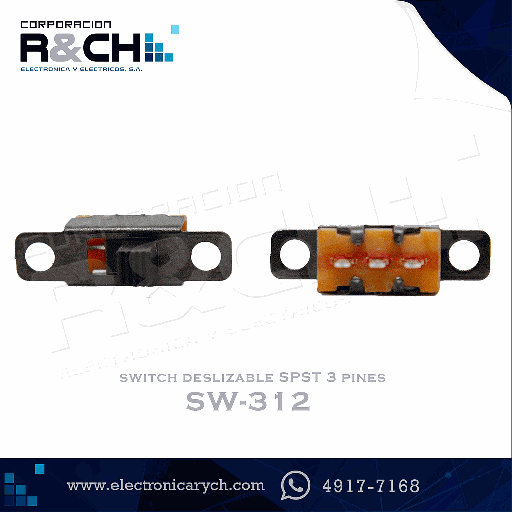 [SW-312] SW-312 switch deslizable SPST 3 pines