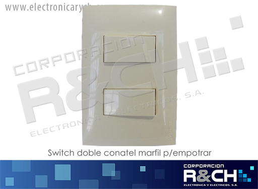 [710216] 710216 switch doble CONATEL marfil p/empotrar