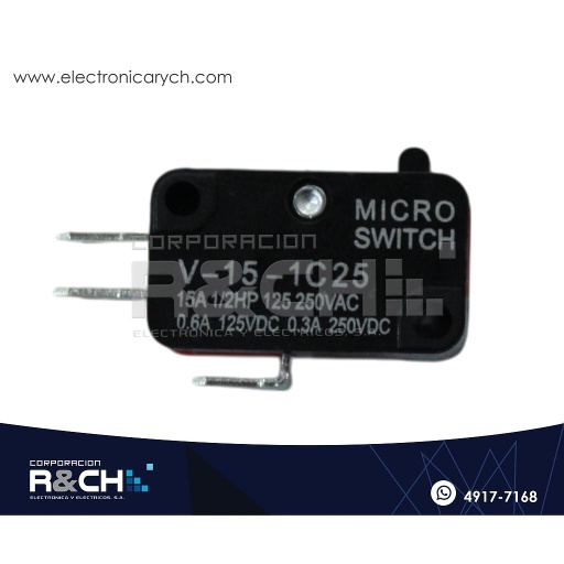 [SW-285] SW-285 Micro Switch Pulsador 1 Polo NC NA 10A  Compatible Con Switch Videojuego