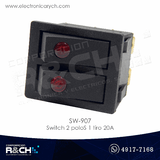 [SW-907] SW-907 Switch 2 poloS 1 tiro 20A