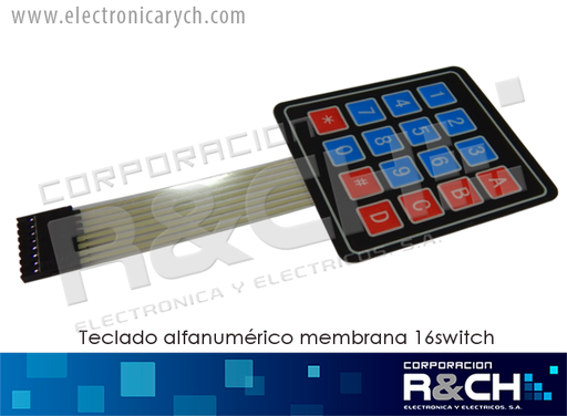 [SW-TAM] SW-TAM teclado alfanúmerico membrana 16switch