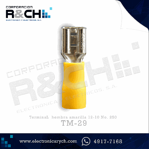[TM-29] TM-29 terminal hembra amarilla 12-10 No. 250