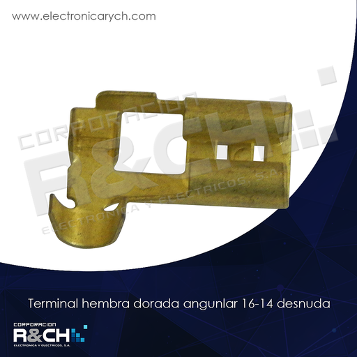 [TM-30DA] TM-30DA terminal hembra dorada angunlar 16-14 desnuda