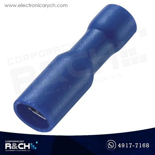 [TN-156L] TN-156L Terminal latón redonda hembra calibre 16-14 azul