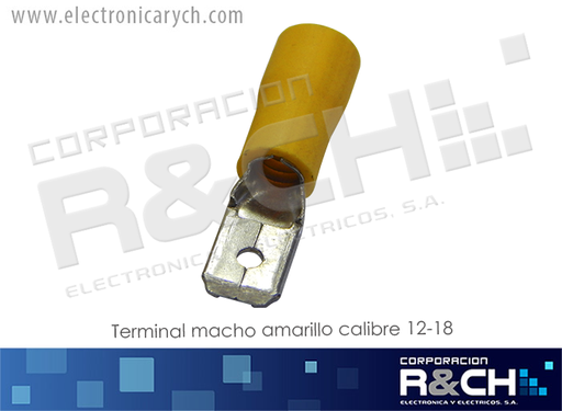 [TM-35] TM-35 terminal macho amarillo calibre 10-12