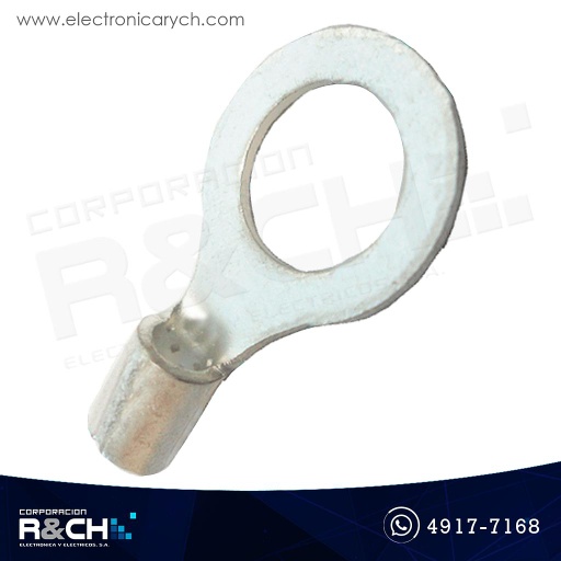 [TN-RT22P] TN-RT22P Terminal tipo ojete calibre 22-16 plateada desnuda