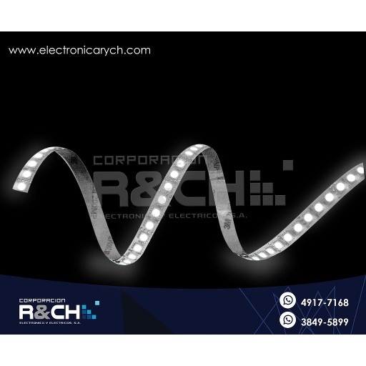 [LD-3528B] LD-3528B tira de LED blanco c-adhesivo 5m 12V 2A p/interior