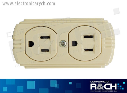 [60-R02I] 60-R02I tomacorriente doble polari