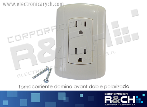 [P1228] P1228 tomacorriente domino avant doble polarizado