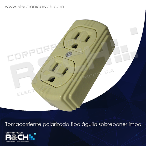 [60-TA03-I] 60-TA03-I tomacorriente polarizado tipo aguila sobreponer impo