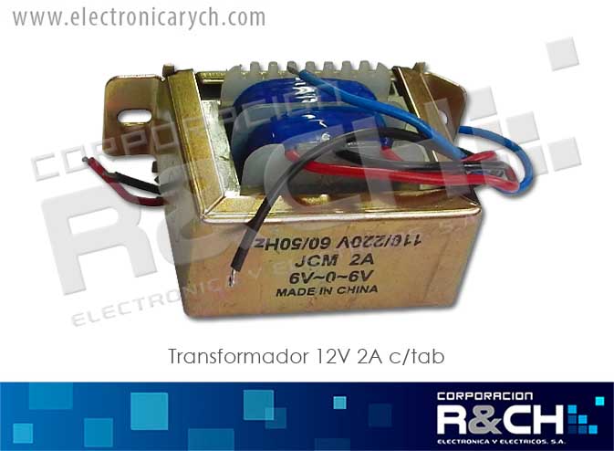 TF-12/2T transformador 12V 2A c/tab
