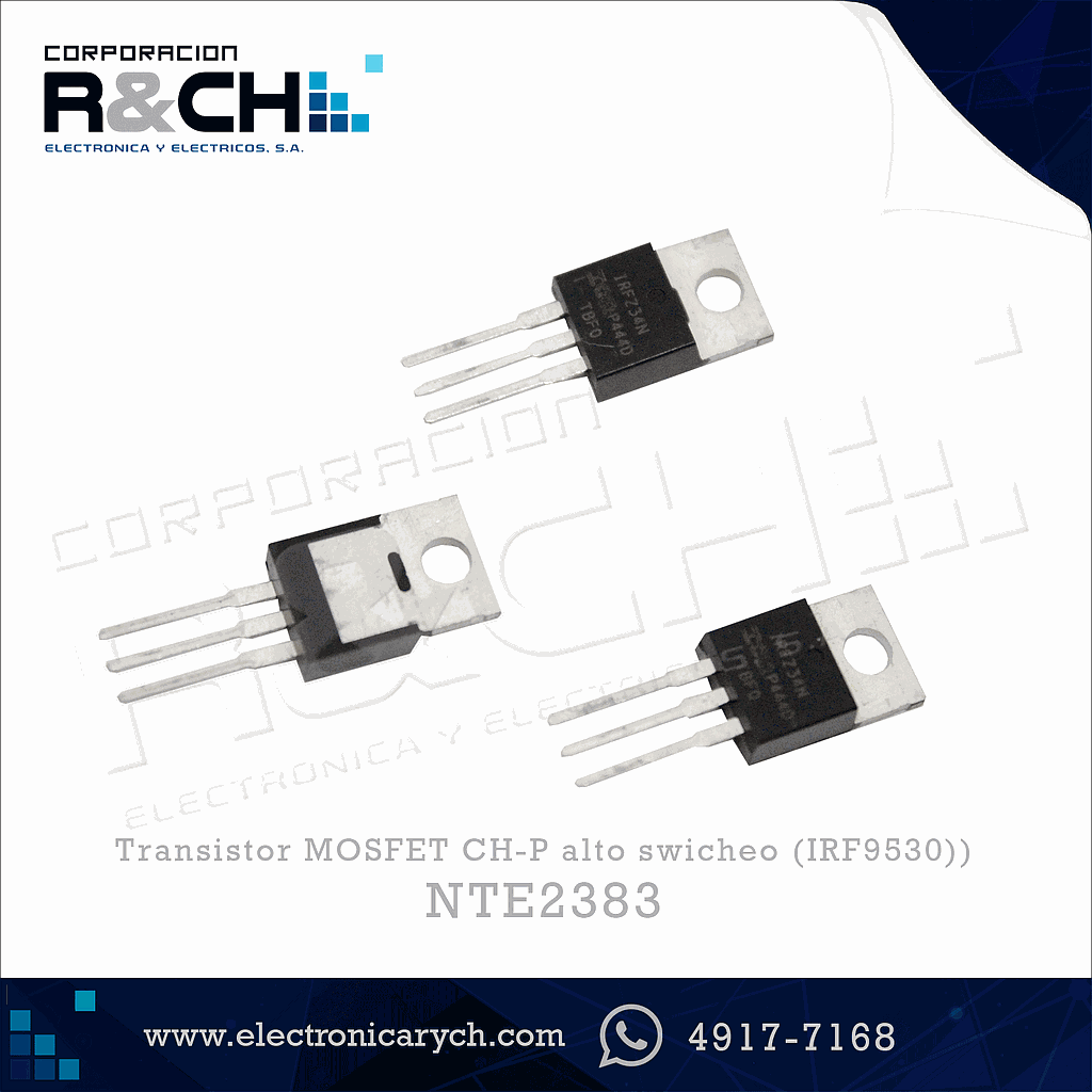 NTE2383 transistor MOSFET CH-P alto swicheo (IRF9530)