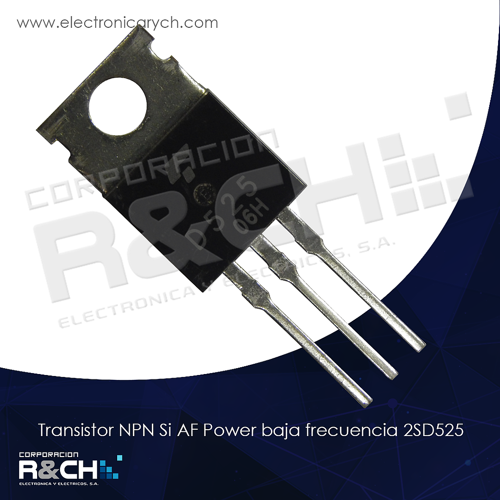 NTE54 transistor NPN Si AF Power baja frecuencia 2SD525