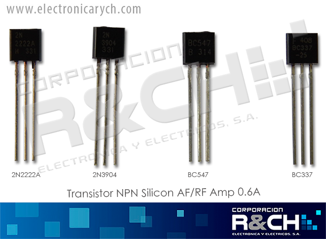 NTE123AP transistor NPN Si AF/RF Amp 0.6A