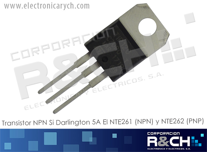NTE261 transistor NPN Si Darlington 5A TIP120 o TIP122