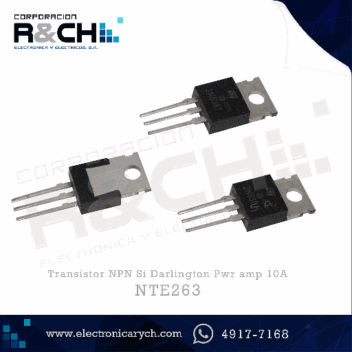 [NTE263] NTE263 transistor NPN Si Darlington Pwr amp 10A