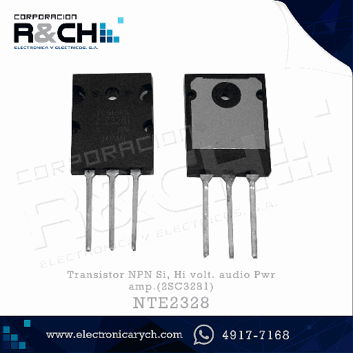 [NTE2328] NTE2328 transistor NPN Si, Hi volt. audio Pwr amp.(2SC3281)