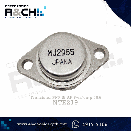 [NTE219] NTE219 transistor PNP Si AF Pwr/outp 15A