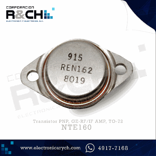 [NTE160] NTE160 transistor PNP, GE-RF/IF AMP, TO-72
