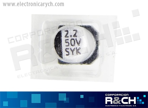 [FE-SMD2.2UF/50] FE-SMD2.2UF/50 filtro electrolítico aluminio  2.2uF 50V SMD