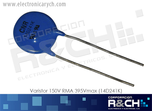 [VA-150/395] VA-150/395 varistor 150V RMA 395Vmax (14D241K)