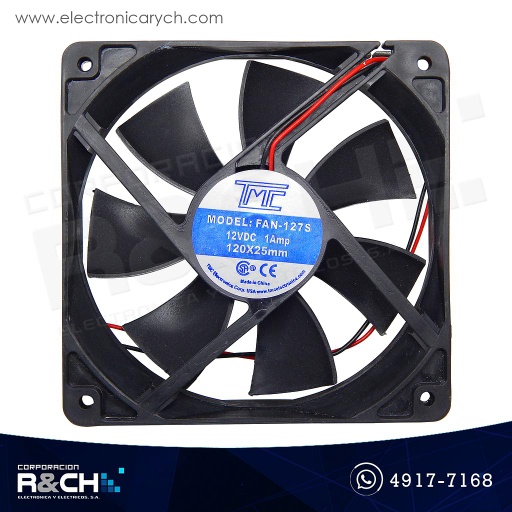 [VT-F127S] VT-F127S Ventilador 12VCD 12cmx12cmx2.5cm TMC 1A
