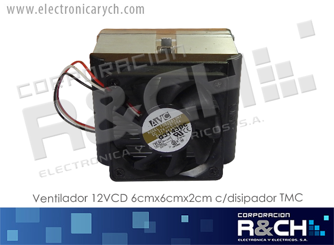 VT-PENT ventilador 12VCD 6cmx6cmx2cm c/disipador TMC