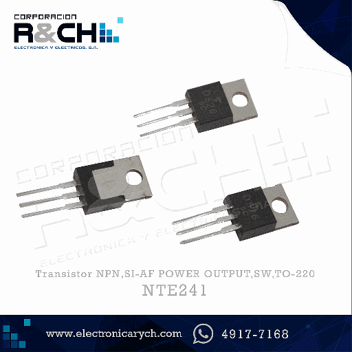 [NTE241] NTE241 transistor NPN,SI-AF POWER OUTPUT,SW,TO-220