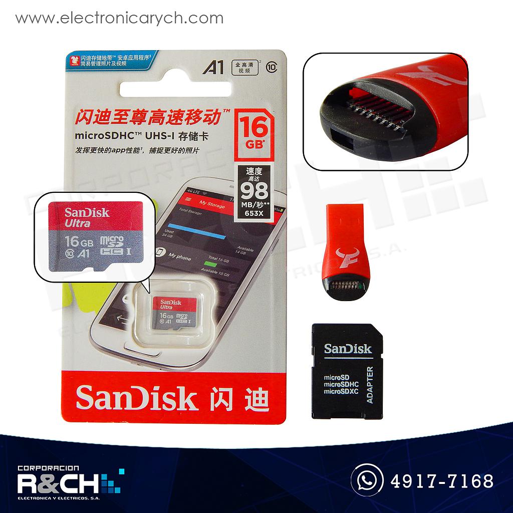 SDC10-16GB Micro SD 16Gb c/adaptador para Raspberry