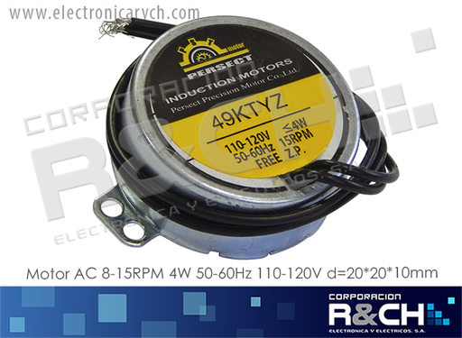 [MT-15AC] MT-15AC motor AC 8-15RPM 4W 50-60Hz 110-120V d=20*20*10mm