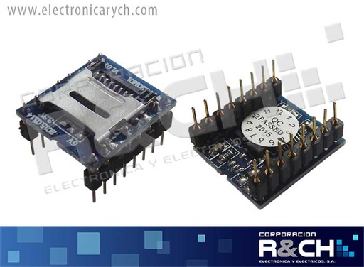 [MD-WTV020] MD-WTV020 modulo mini SD, WTV020 MP3 2.6-3.6VDC arduino y pic