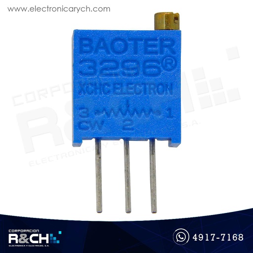 [3296-100] 3296-100 Trimpot 100 ohm 9mm vertical cuadrado azul 101