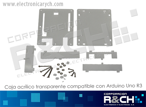 [A000009G] A000009G caja acrilico transparente compatible con arduino uno R3
