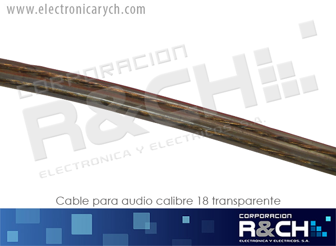 CB-AU18T cable para audio calibre 18 transparente