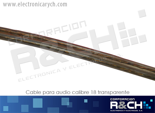 [CB-AU18T] CB-AU18T cable para audio calibre 18 transparente