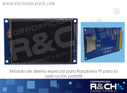[MD-LCD3.5] MD-LCD3.5 modulo LCD TFT 3.5" 320x240 pixeles para raspberry PiB, B+